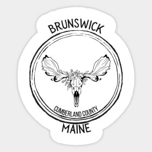 Brunswick Maine Moose Sticker